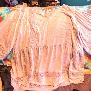 A new day size 22/24 w lilac peasant blouse